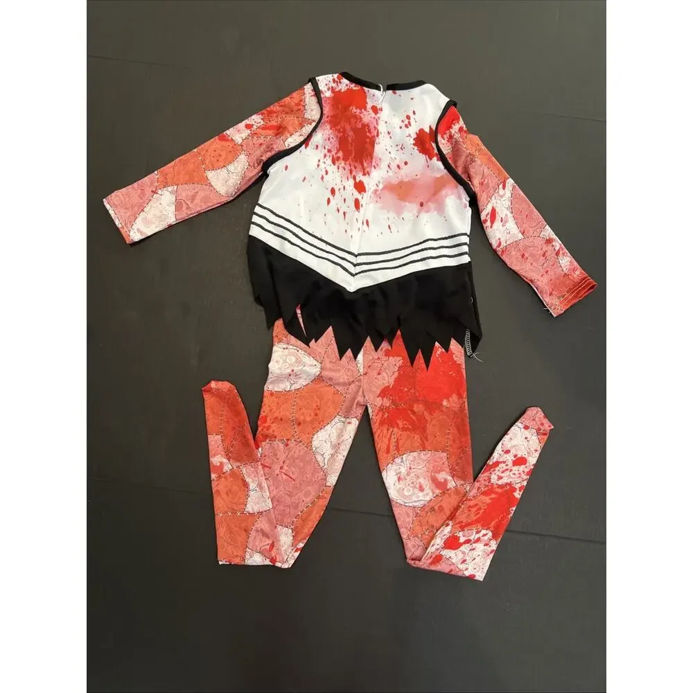Girls‎ Death Cheerleader Zombie Halloween Costume Child Size 5-7 READ